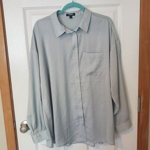 2/$10 Express Gray Casual Button Down Shirt